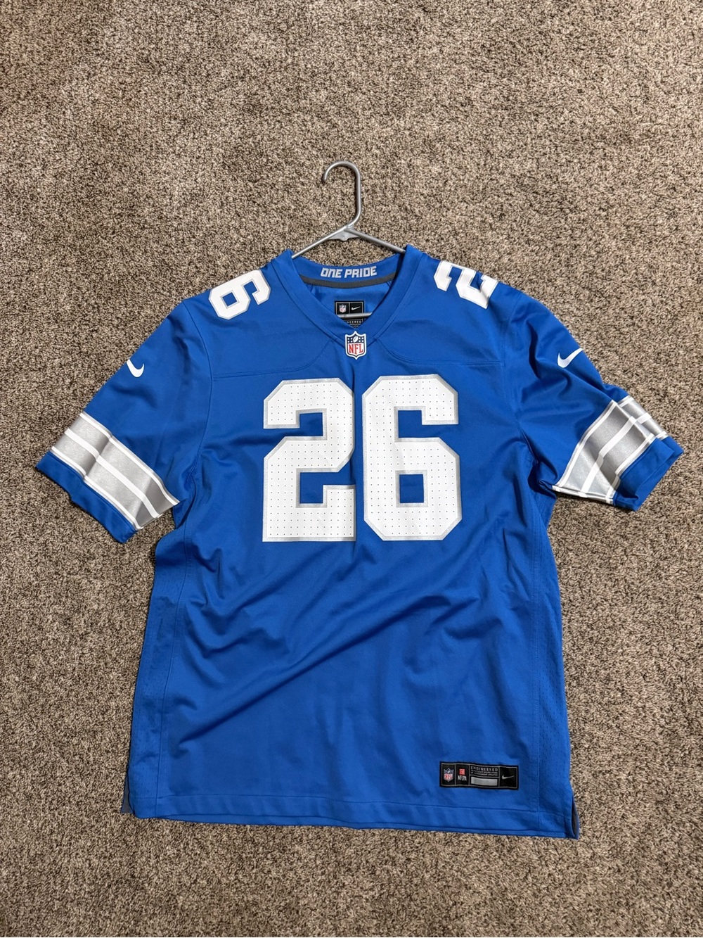 Nike Men’s Royal Blue #26 Gibbs Football Jersey